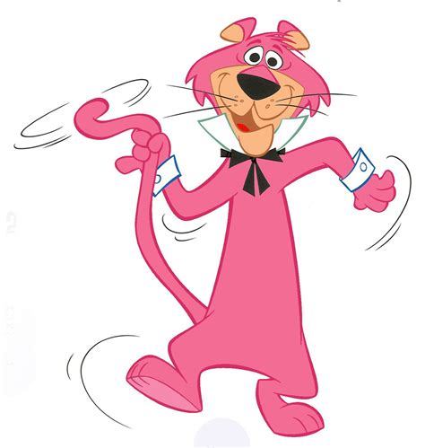 pink cartoon cat character|what did snagglepuss always say.